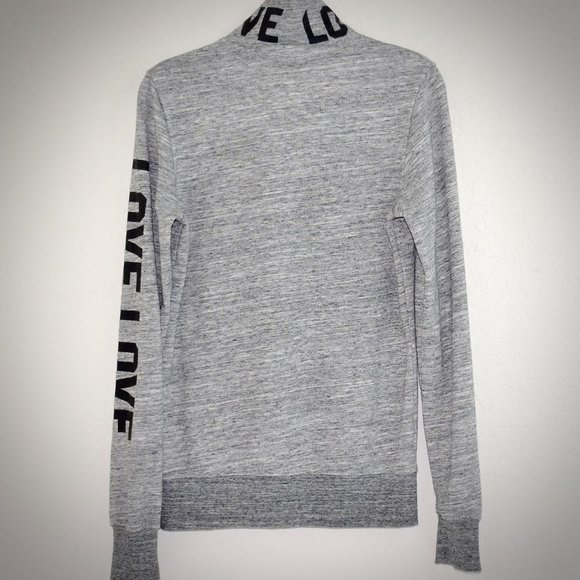 Reflex Gray Half Zip Sweatshirt Sweater L Cotton - Picture 4 of 5